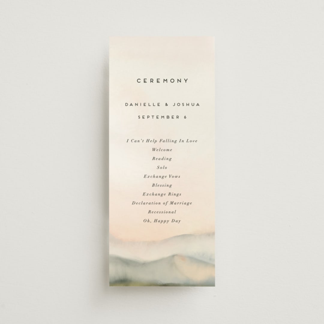 "Every Single Dawn With You" - Wedding Programs in Forest by Petra Kern - Front