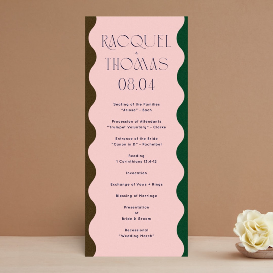 "modern tropics" - Wedding Programs in Blush by Baumbirdy - Front