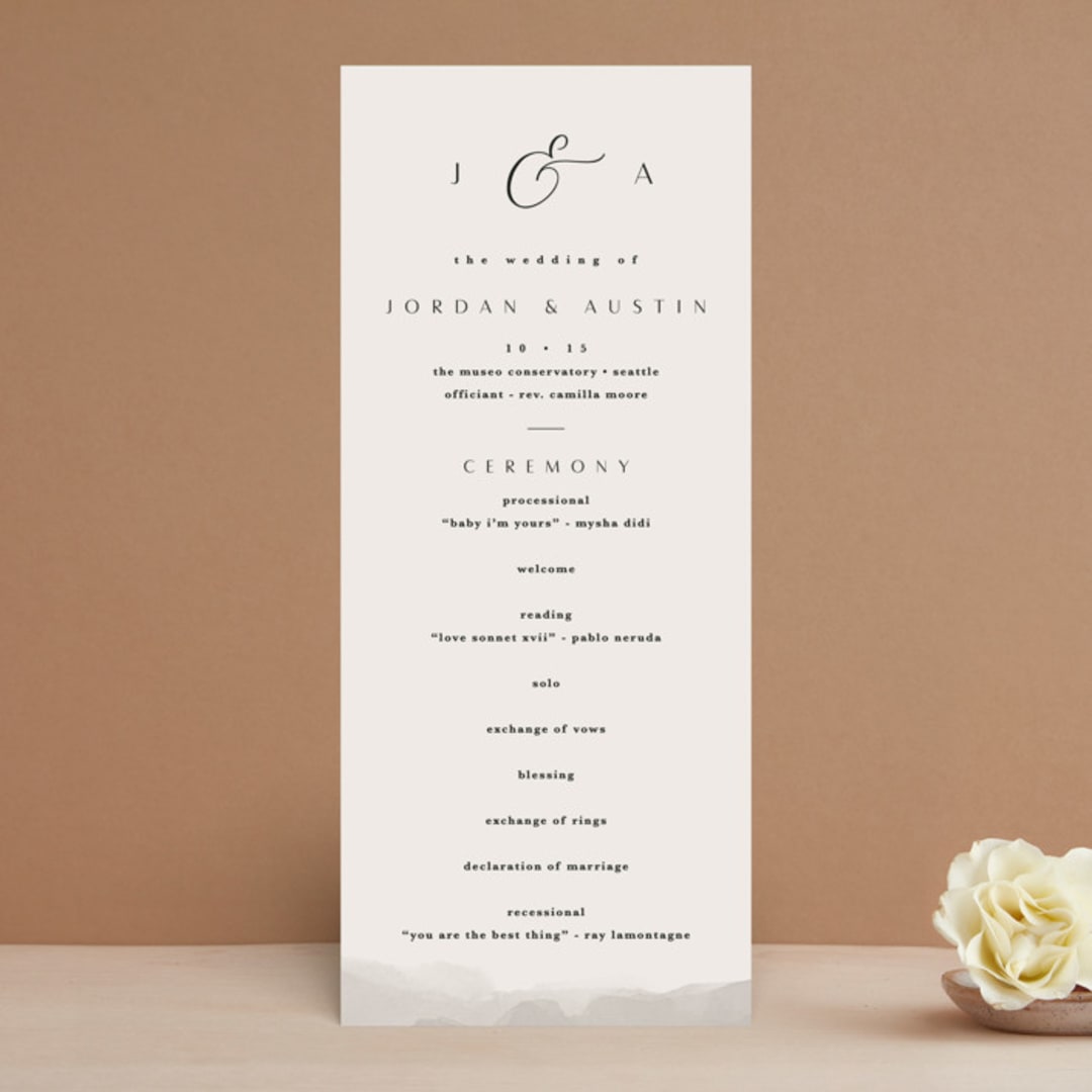 "ridge" - Wedding Programs in Natural by Kate Ahn - Front
