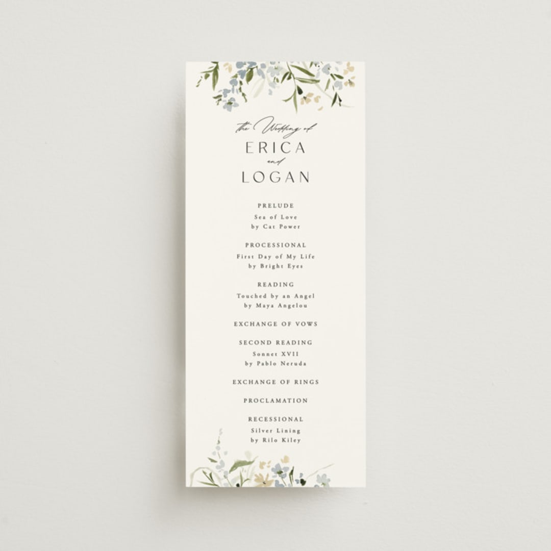 "Fleur" - Wedding Programs in Lily by Everett Paper Goods - Front