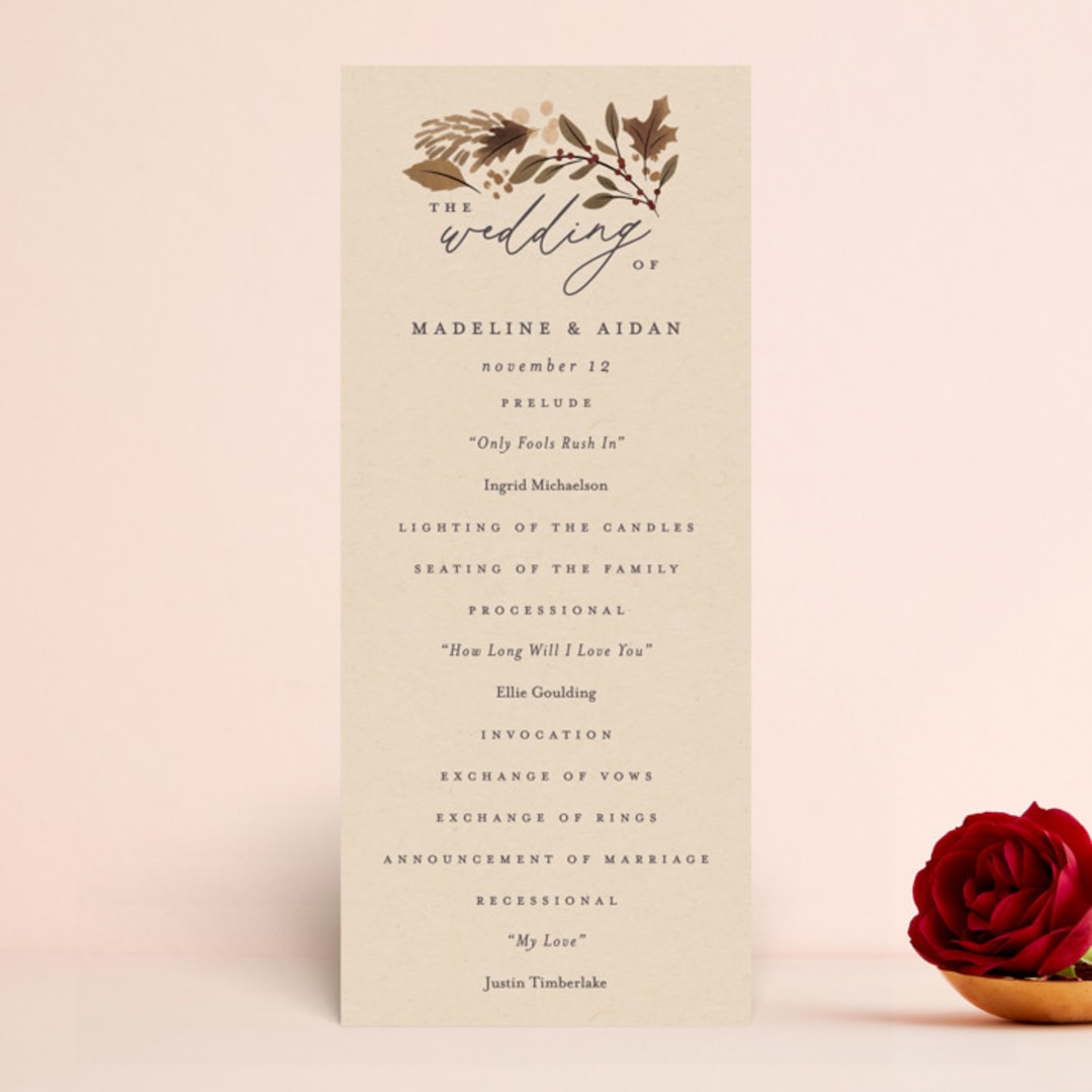 "Autumn Stroll" - Wedding Programs in Moody by Erin German - Front