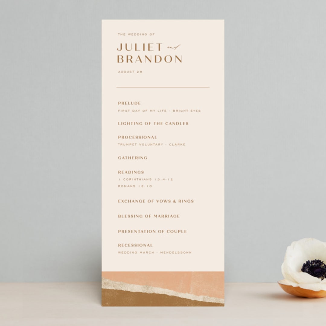 "Rustic Union" - Wedding Programs in Sunset by Michelle Taylor - Front