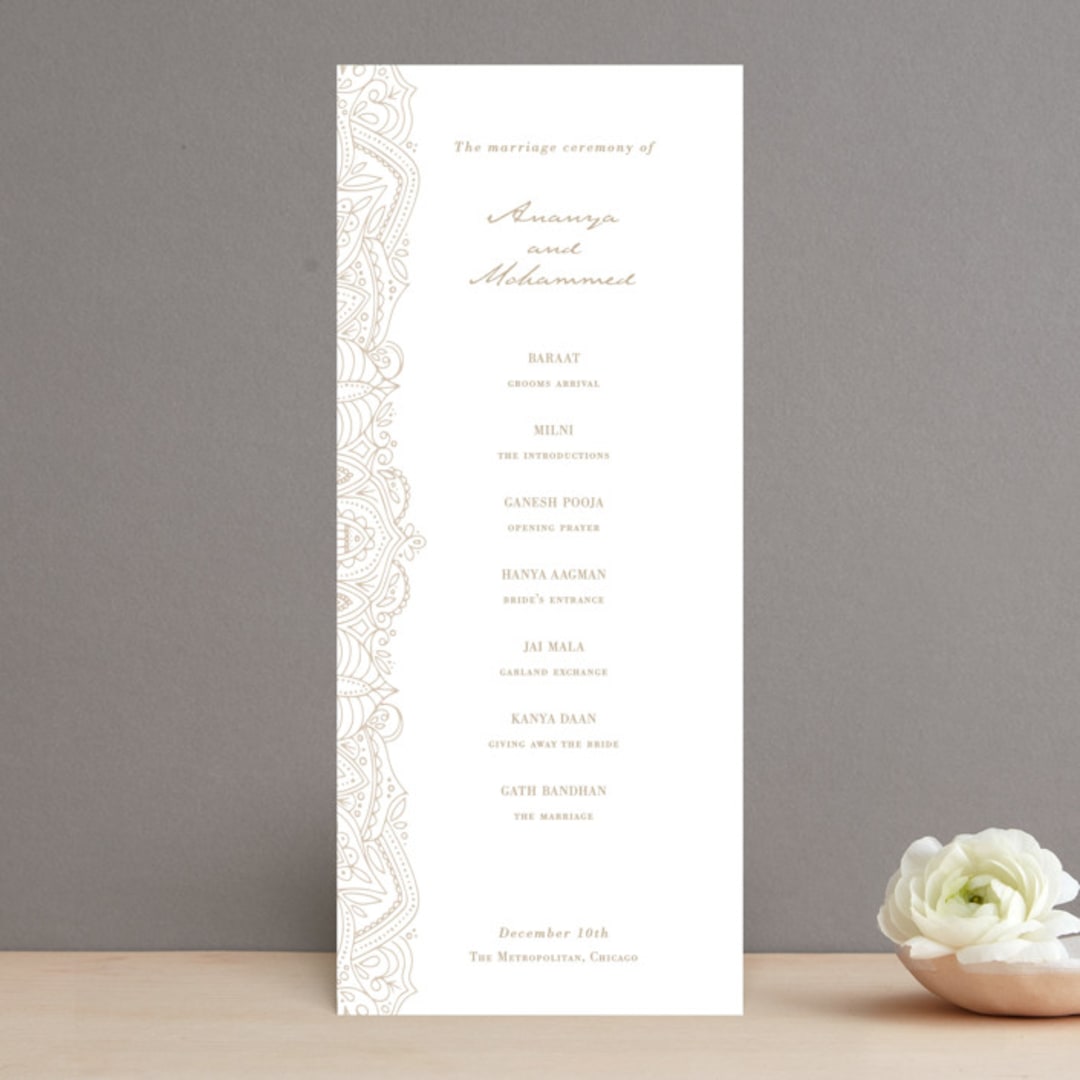"Extravagant" - Wedding Programs in Natural by Jessie Steury - Front