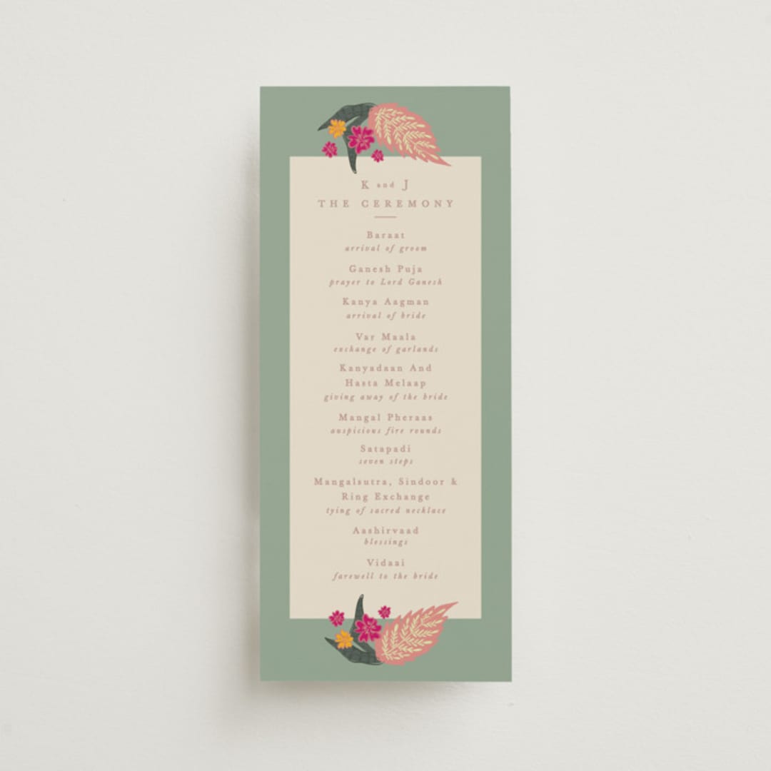 "Phool Bahar" - Wedding Programs in Patta by Creo Study - Front