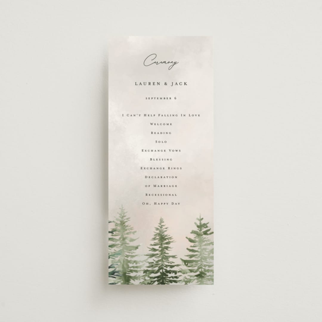 "montagna" - Wedding Programs in Forest by Petra Kern - Front
