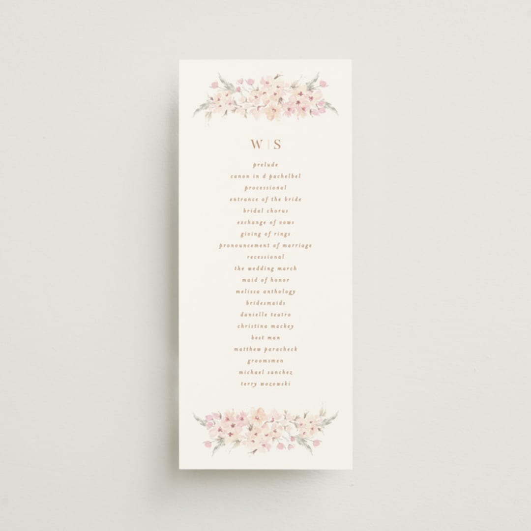 "kosmos" - Wedding Programs in Cotton Candy by Phrosné Barwood - Front