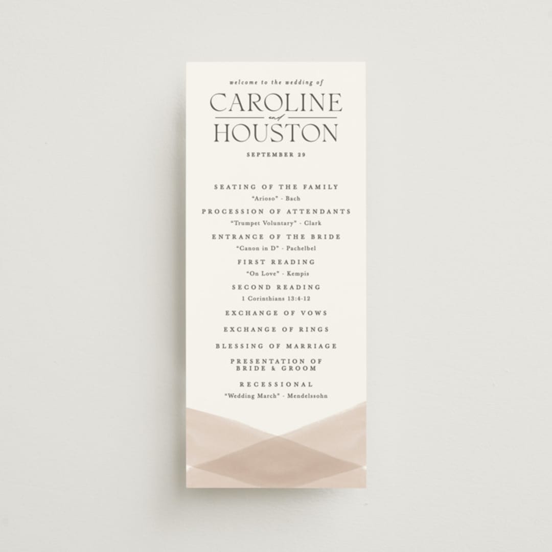 "Getaway" - Wedding Programs in Snow by Erin L. Wilson - Front