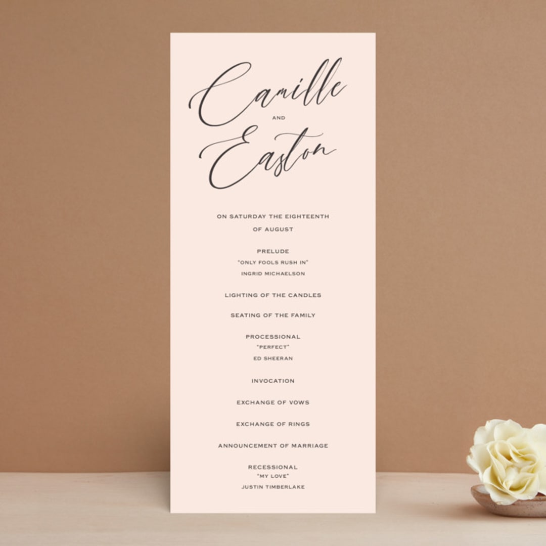 "Vision of Love" - Wedding Programs in First Kiss by Design Lotus - Front