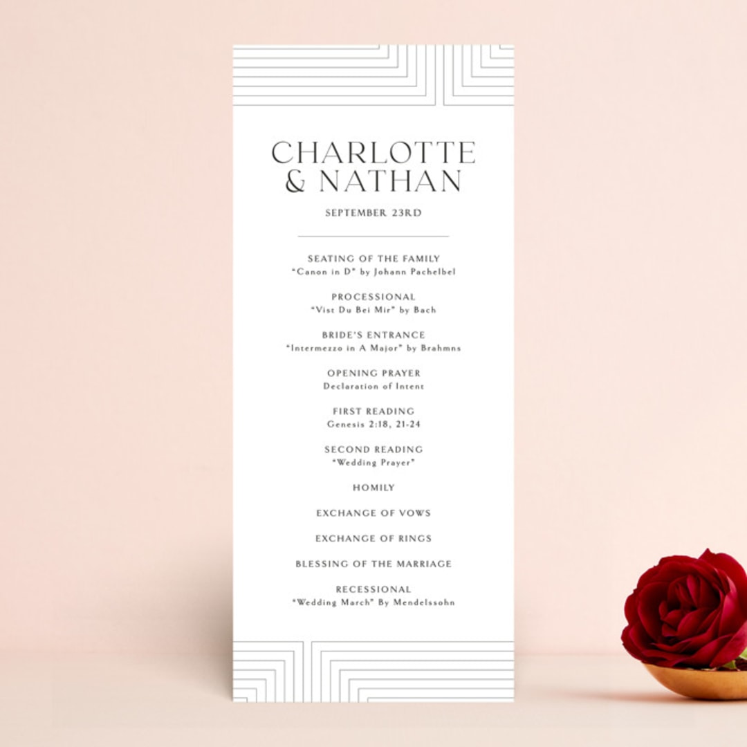 "contemporary photo" - Wedding Programs in Cloud by Erin Deegan - Front