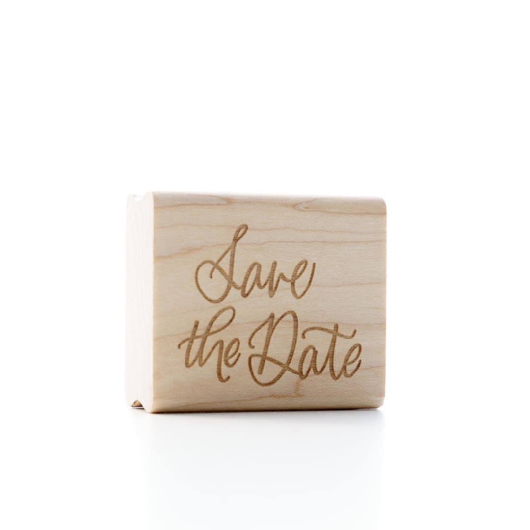 "Save the Date Stamp" - Rubber Stamps in multicolor by Paper Sushi