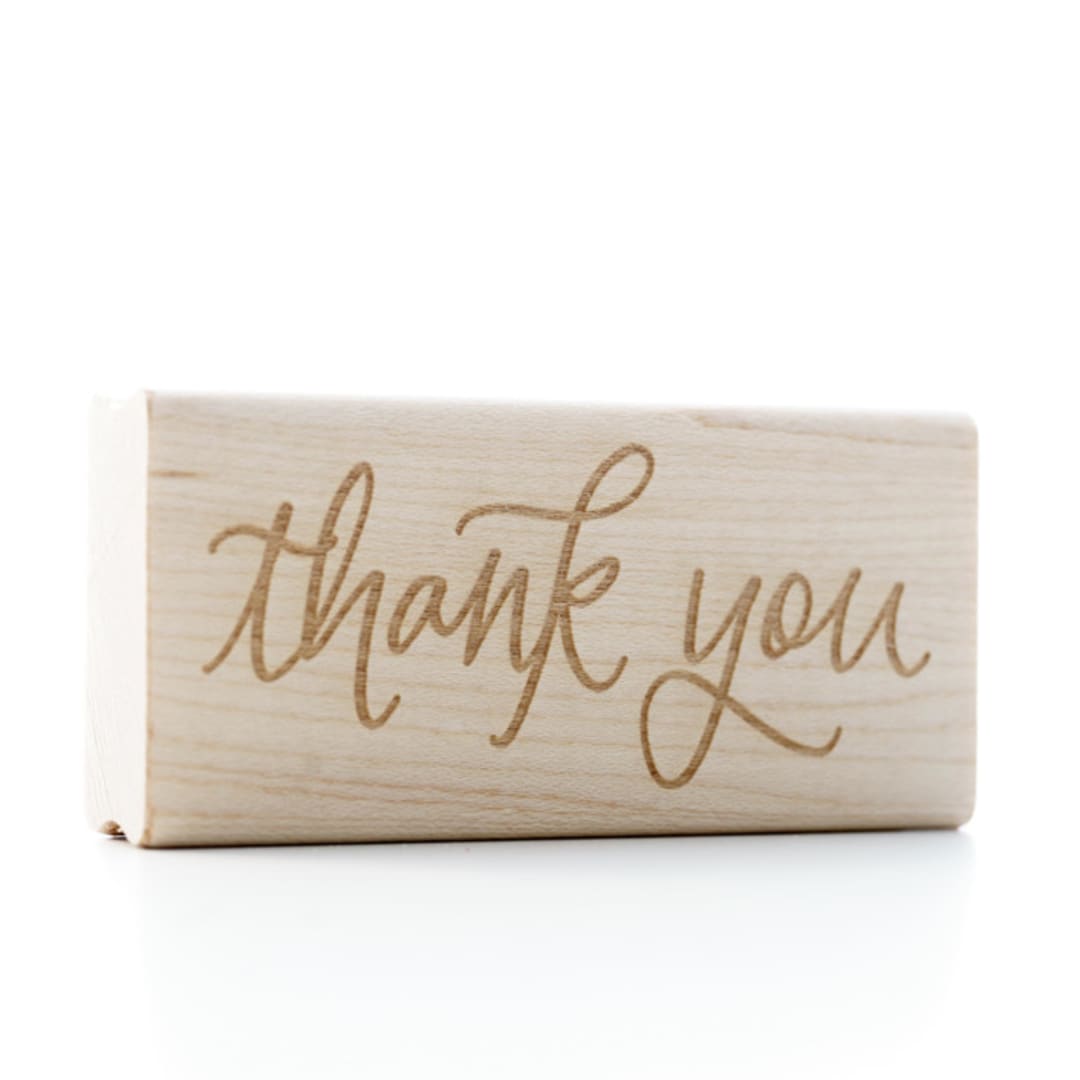 "Thank You Stamp 1" - Rubber Stamps in black by Paper Sushi
