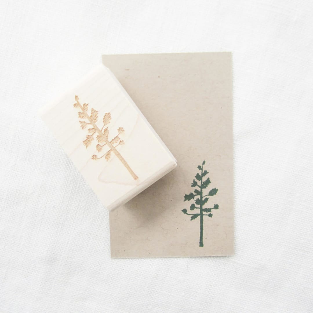 "Pine Tree Rubber Stamp" - Rubber Stamps in natural by Paper Sushi