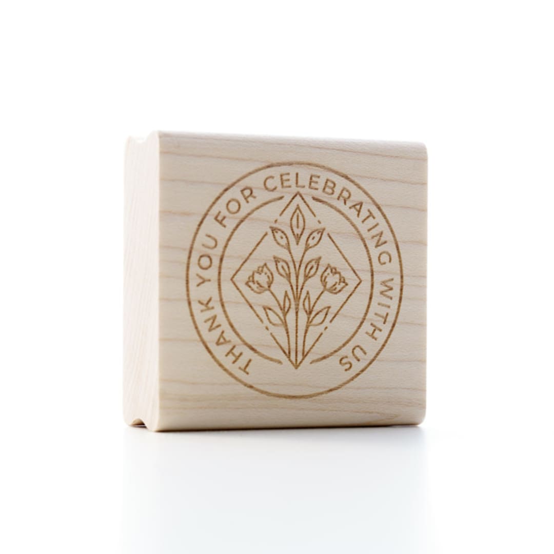 Thank You For Celebrating With Us Circle Stamp