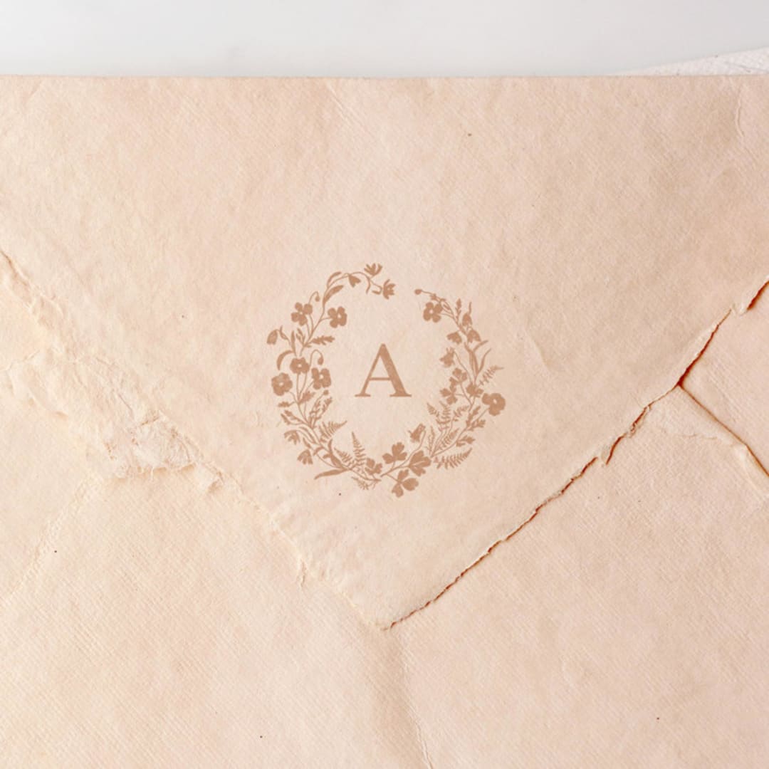 "'Alpine Meadow' Custom Monogram Stamp" - Rubber Stamps in multicolorassorted-colors by Tara Grangroth