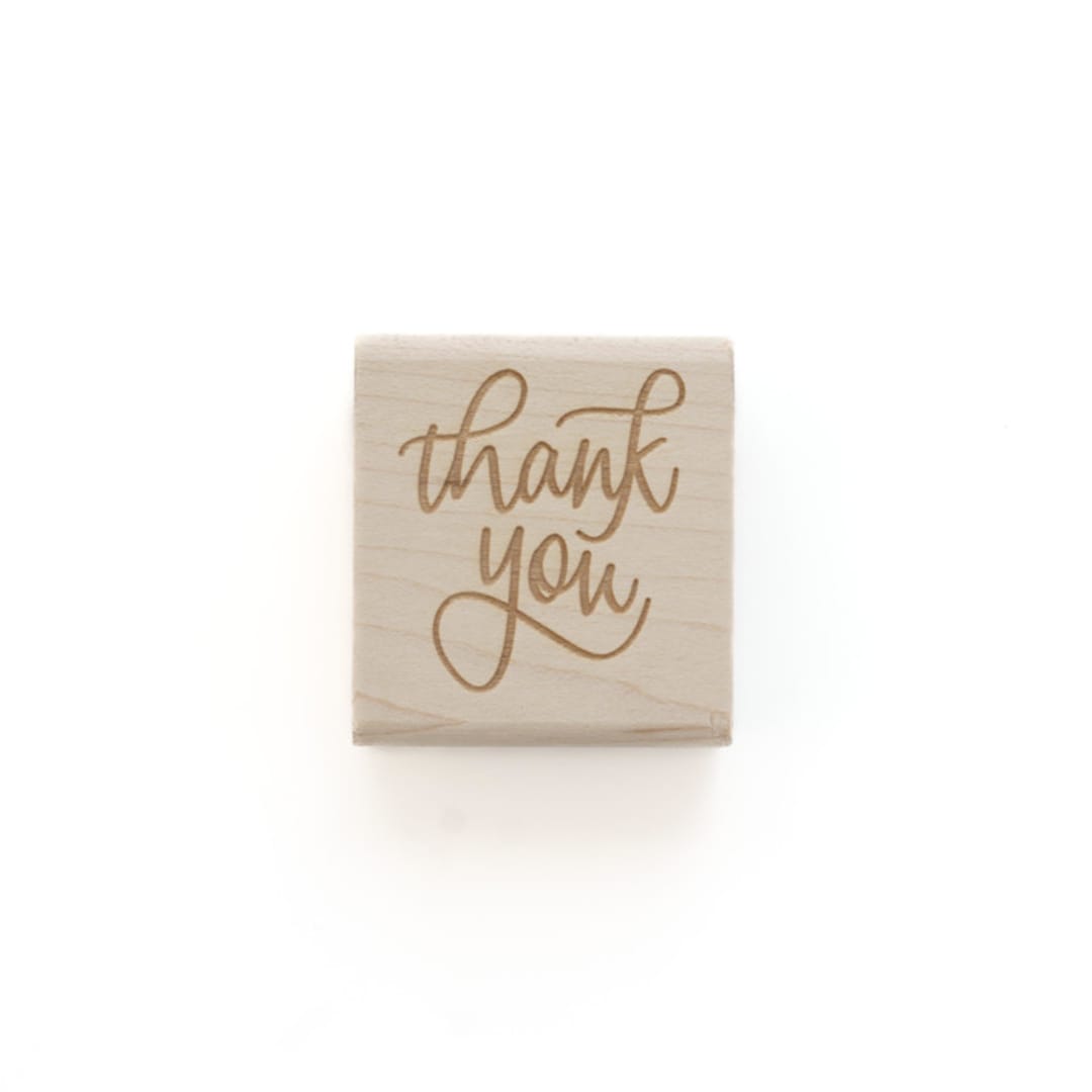 "Thank You Stamp 2" - Rubber Stamps in pink by Paper Sushi