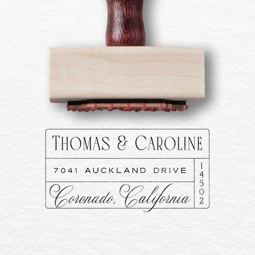 "Classic Return Address Stamp | Personalized Address Invitation Stamp" - Address Stamps in multicolorassorted-colors by Alyssa Cook