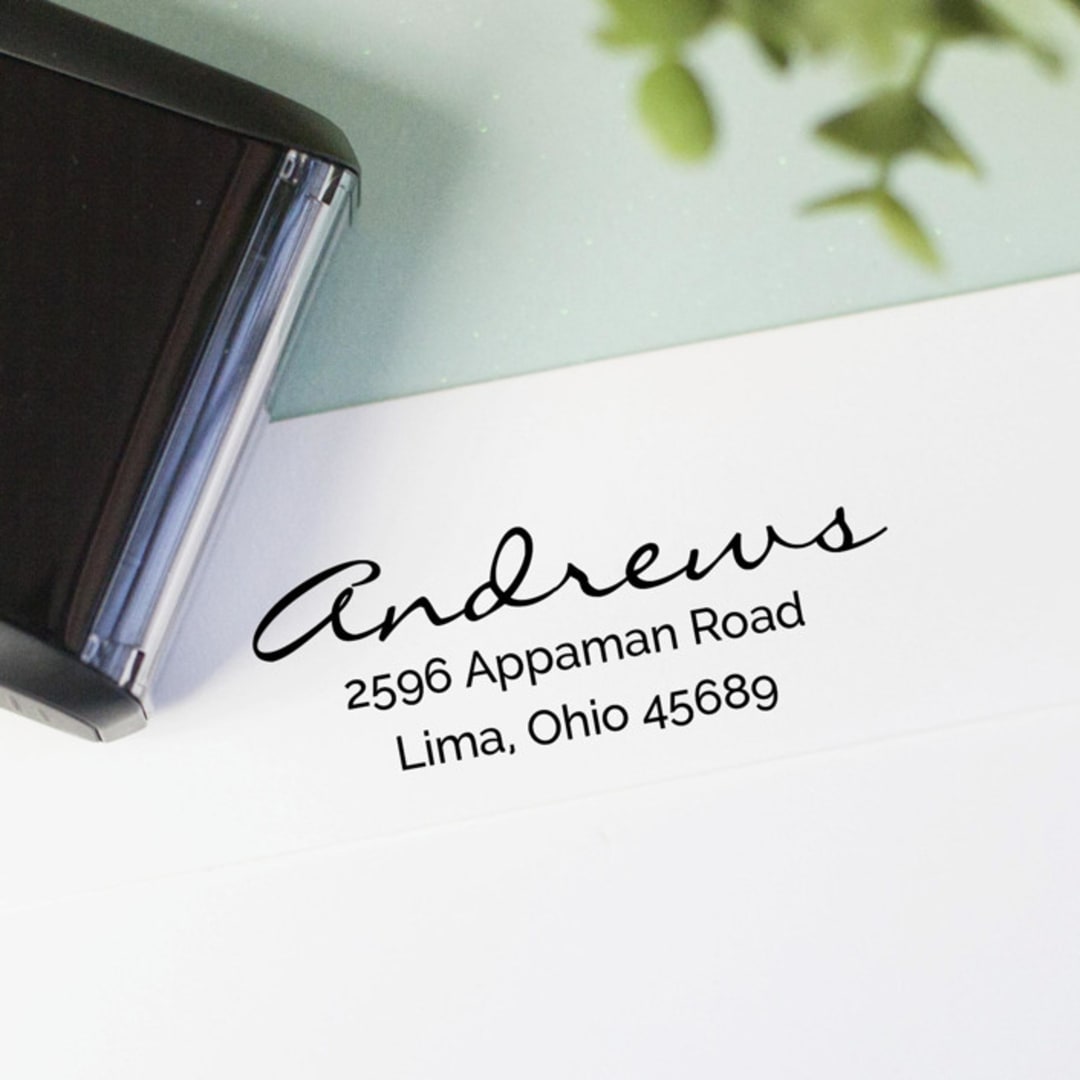 "Casual Custom Address Stamp | Self Inking" - Address Stamps in black by Sara Luke