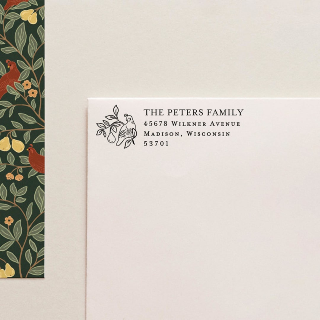"Holiday Address Stamp No. 15" - Address Stamps in black by Tara Grangroth