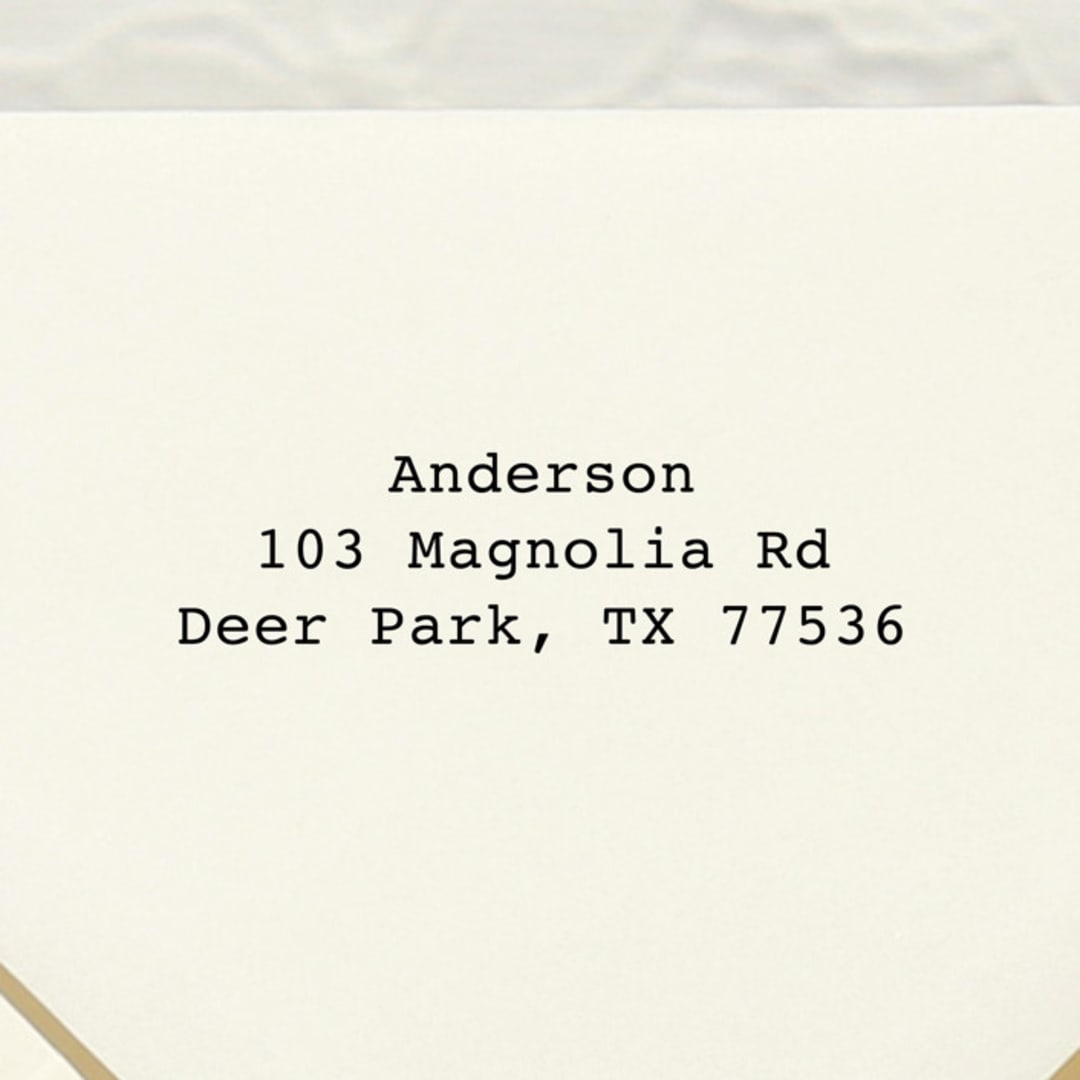 "Simple Family Address Stamp | Self Inking Return Address Stamp" - Address Stamps in black by Samantha Malvey