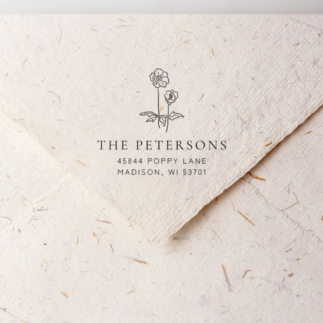 "Address Stamp No. 7" - Address Stamps in white by Tara Grangroth