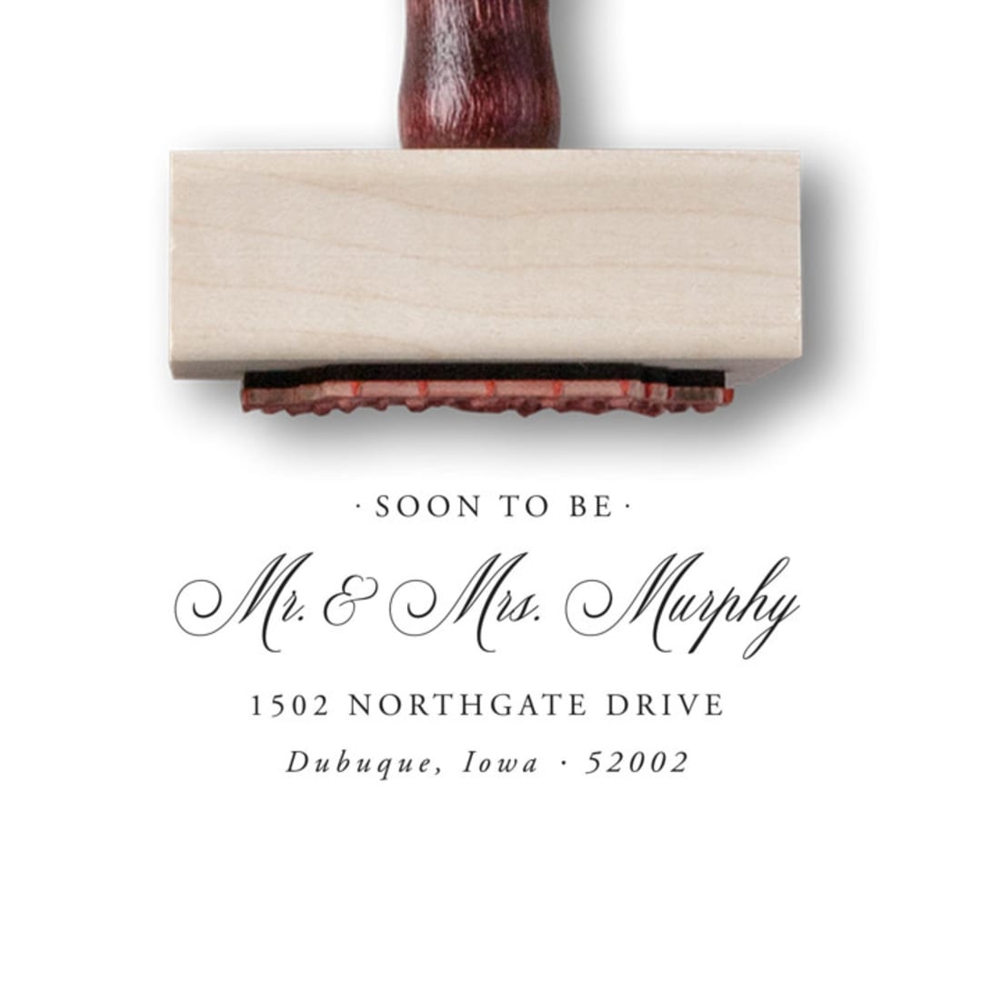 "Custom Save The Date Address Stamp | "Soon to be" Stamp | Wooden Rubber Stamp" - Address Stamps in multicolorassorted-colors by Alyssa Cook
