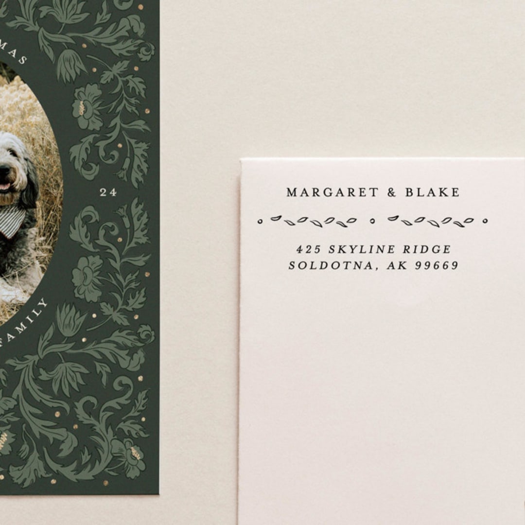 "SELF INKING Holiday Address Stamp No. 13" - Address Stamps in black by Tara Grangroth