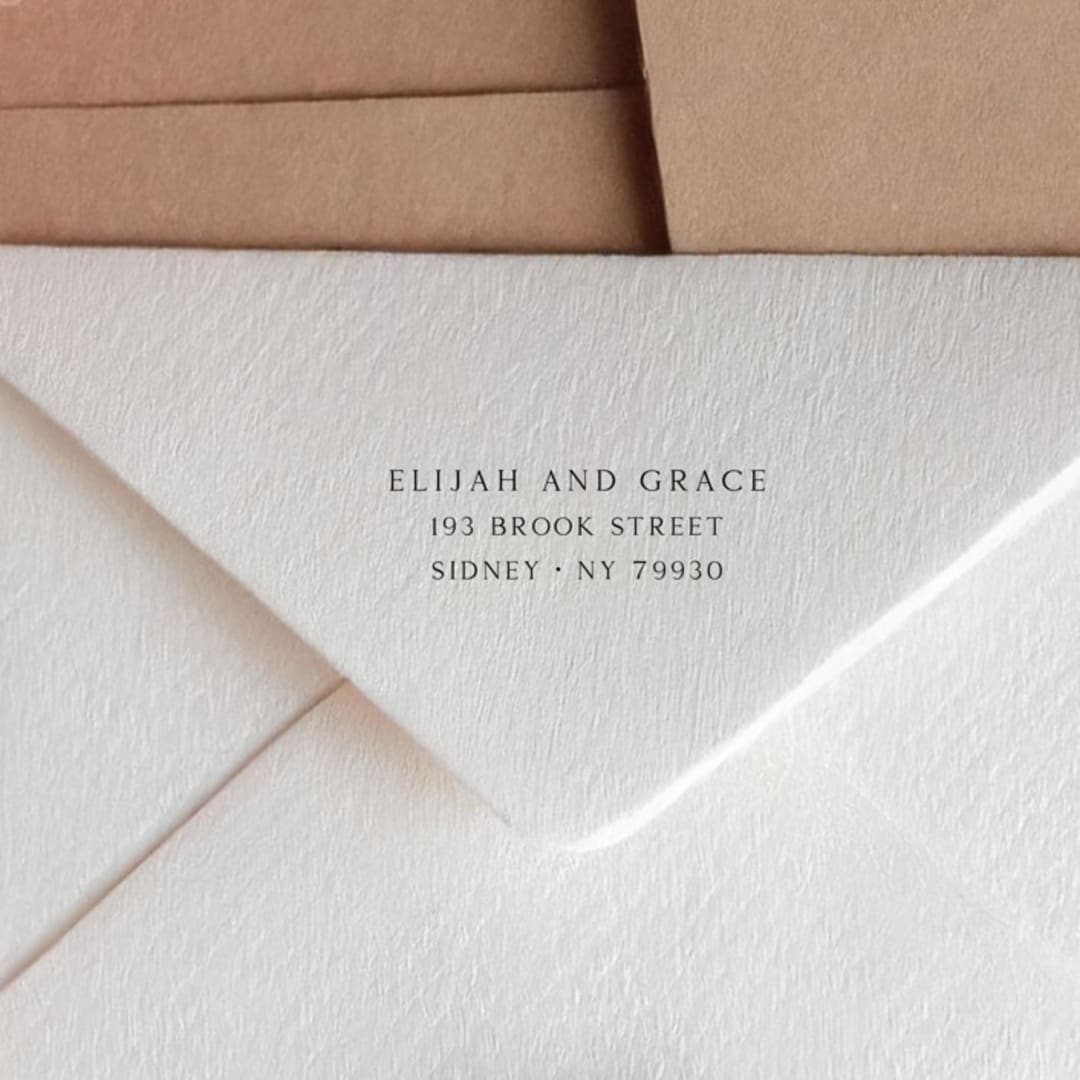 "Simple 3 Line Self-Inking Return Address Stamp - Minimalistic Design" - Address Stamps in black by Sara Luke