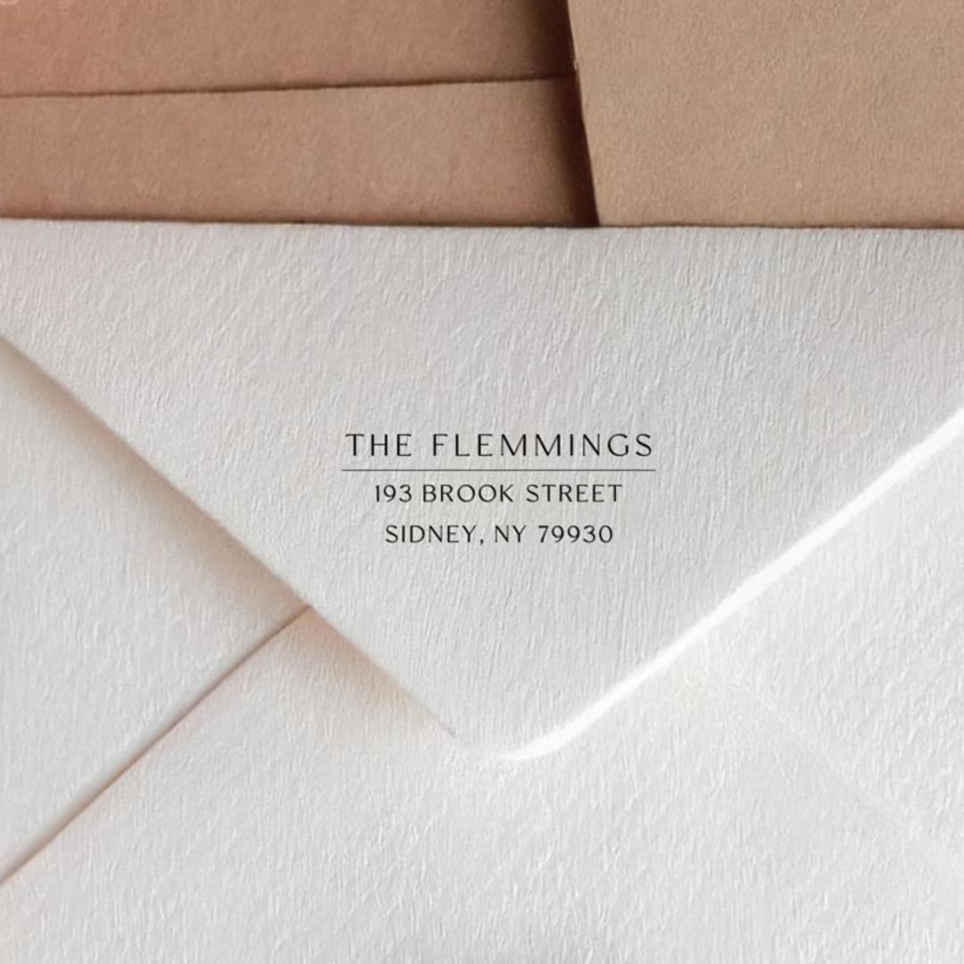 "Simple Self-Inking Return Address Stamp - Minimalistic Design" - Address Stamps in black by Sara Luke