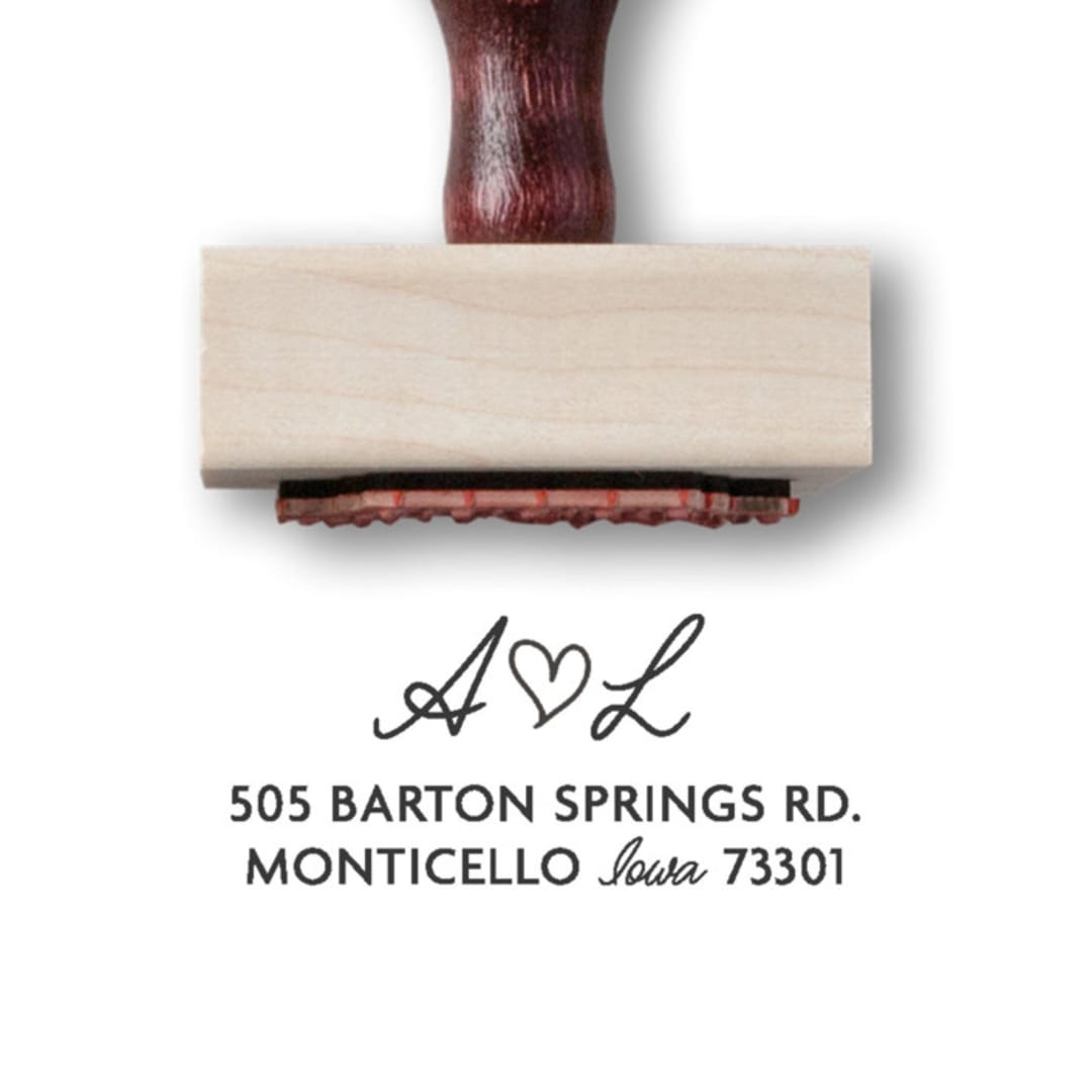"Cozy Heart Address Stamp | Romantic Love Return Address Stamper" - Address Stamps in multicolorassorted-colors by Alyssa Cook
