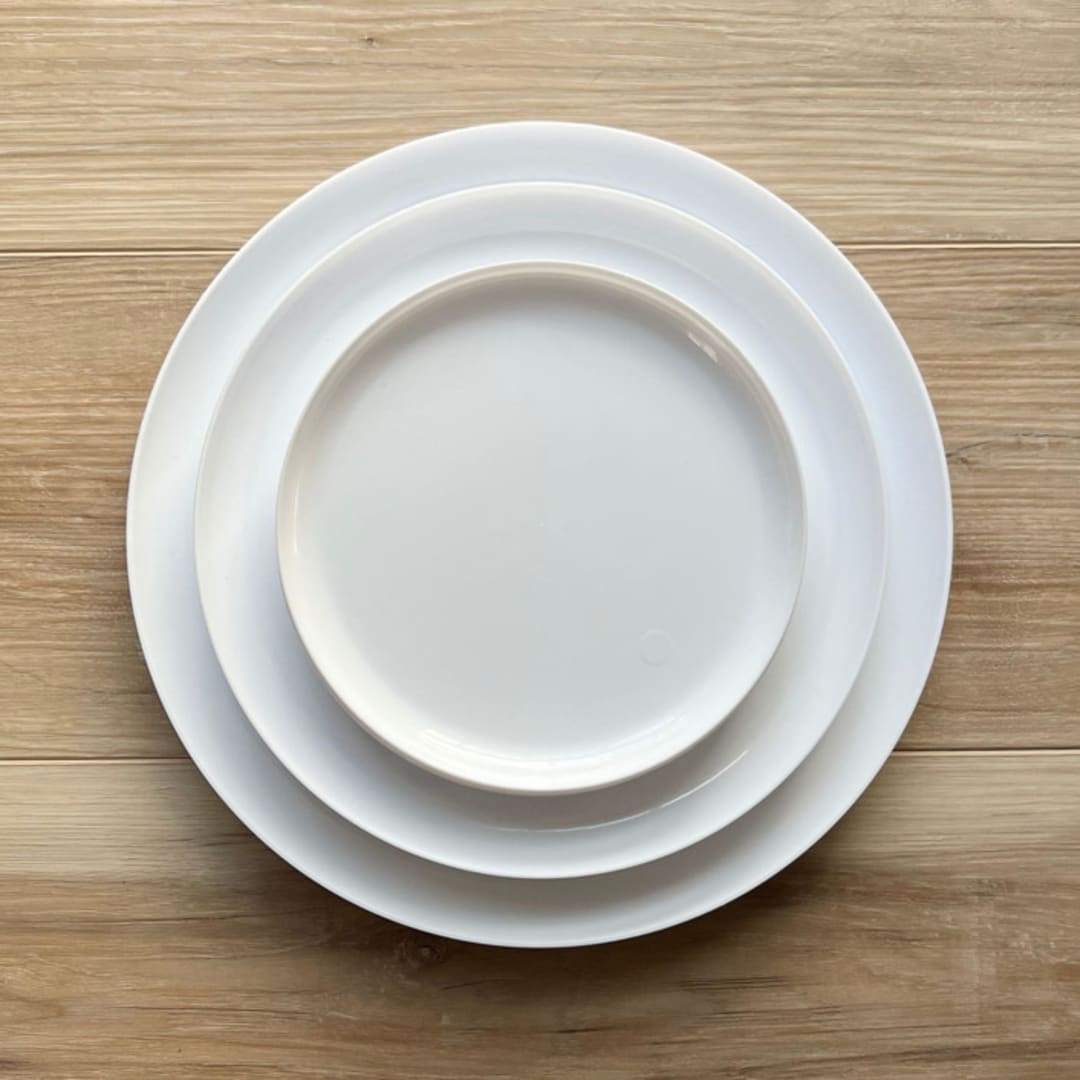 "Mod Scandi Dinnerware Set | White" - Wedding Serving and Dining Accessories in white by Prêt-à-PartyNY
