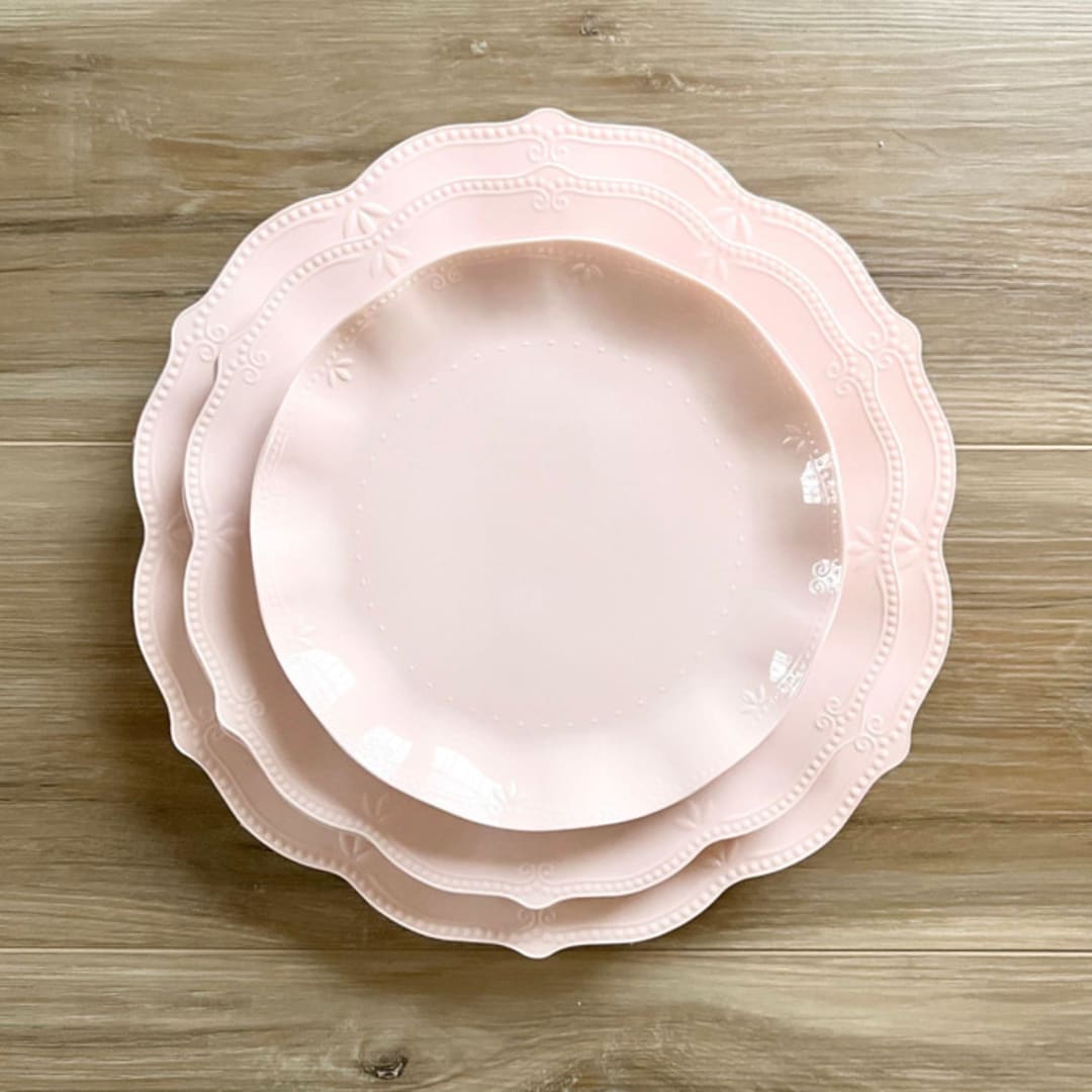"Vineyard Estate Dinnerware Set | Blush Rose" - Wedding Serving and Dining Accessories in pink by Prêt-à-PartyNY
