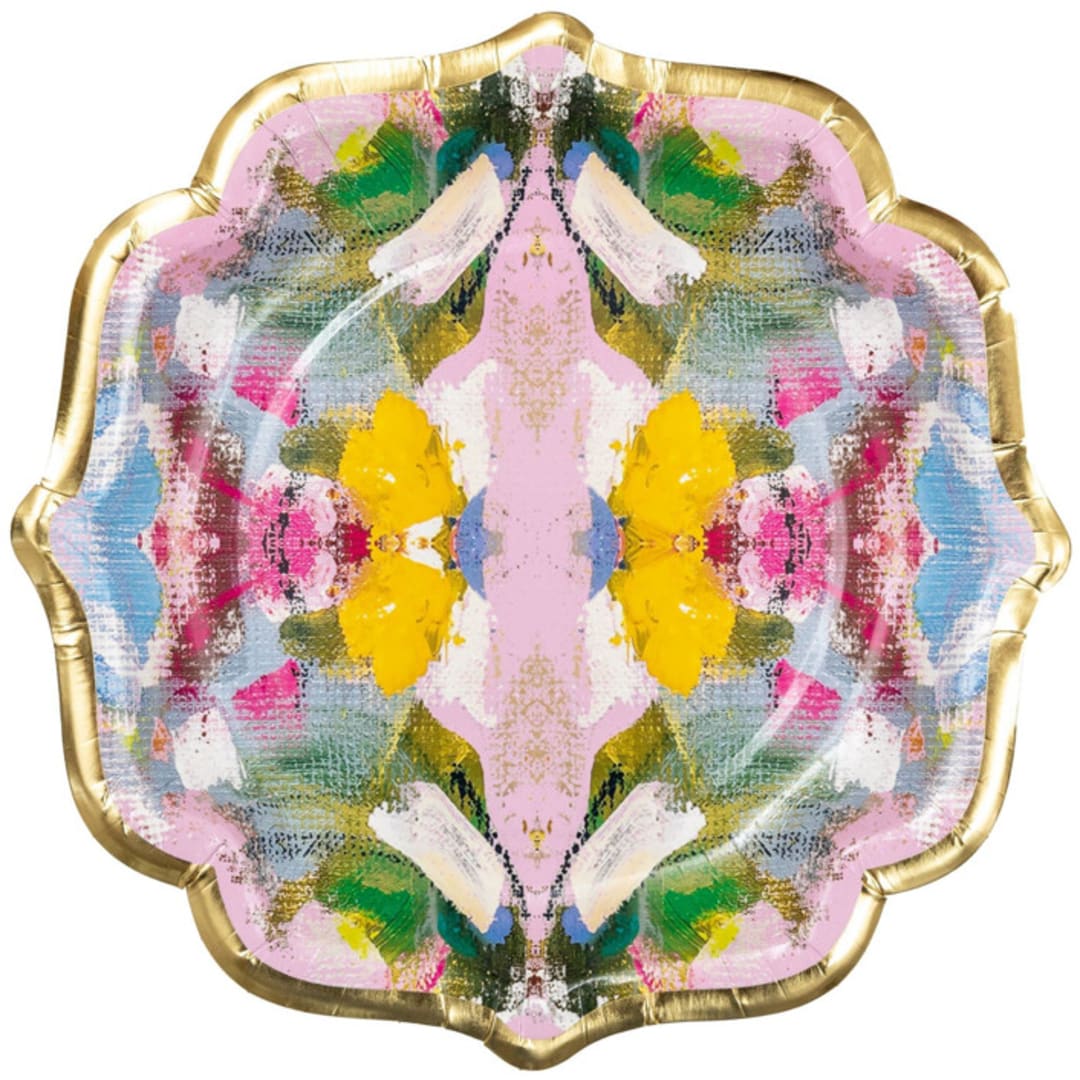 Poppy Pink Cocktail Plates, Set of 10