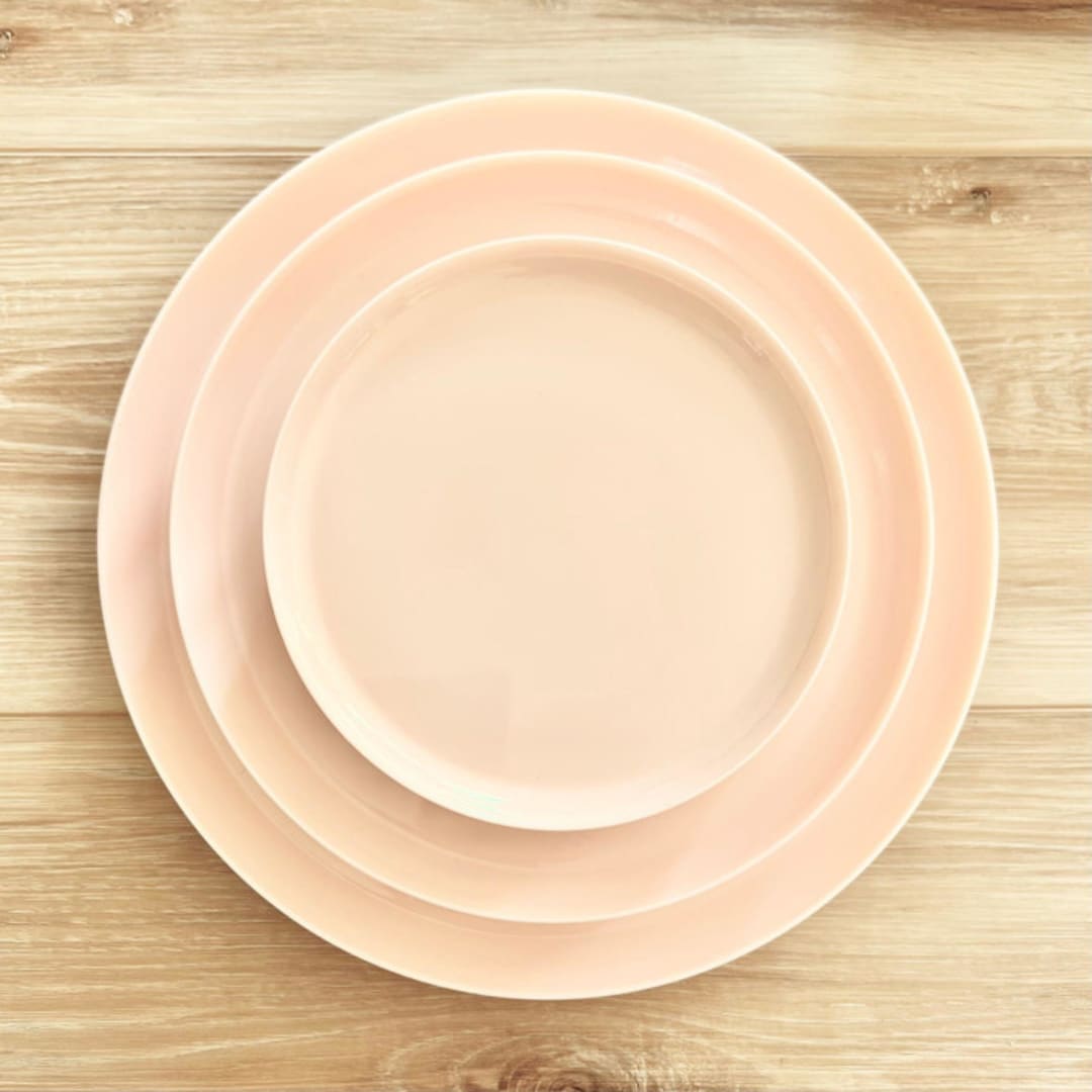 "Mod Scandi Dinnerware Set | Champagne Blush" - Wedding Serving and Dining Accessories in pink by Prêt-à-PartyNY