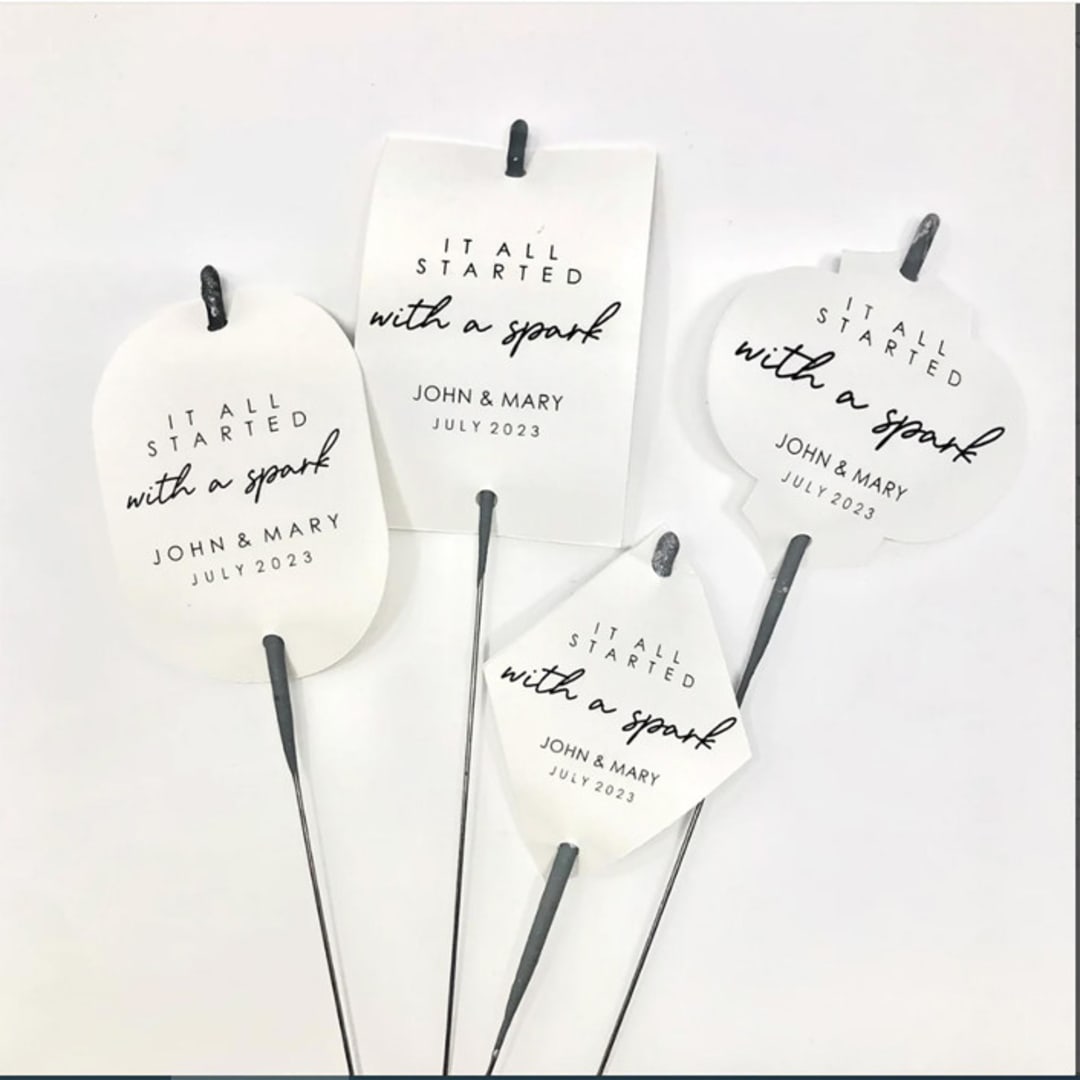 It All Started With A Spark Sparkler Sleeve/ Set of 10