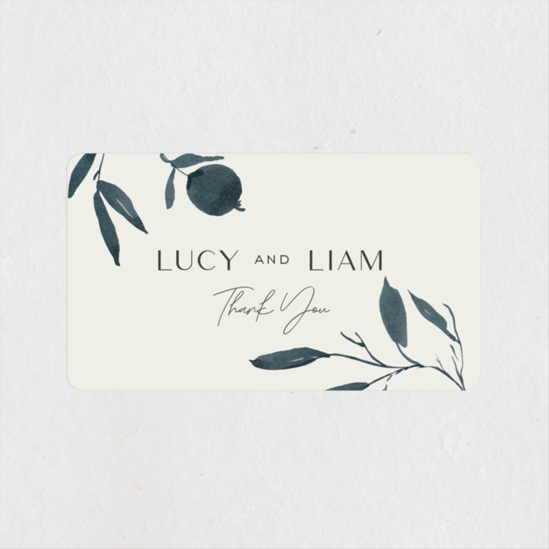 "Adore You" - Wedding Favor Stickers in Great Lakes by Design Lotus - Front