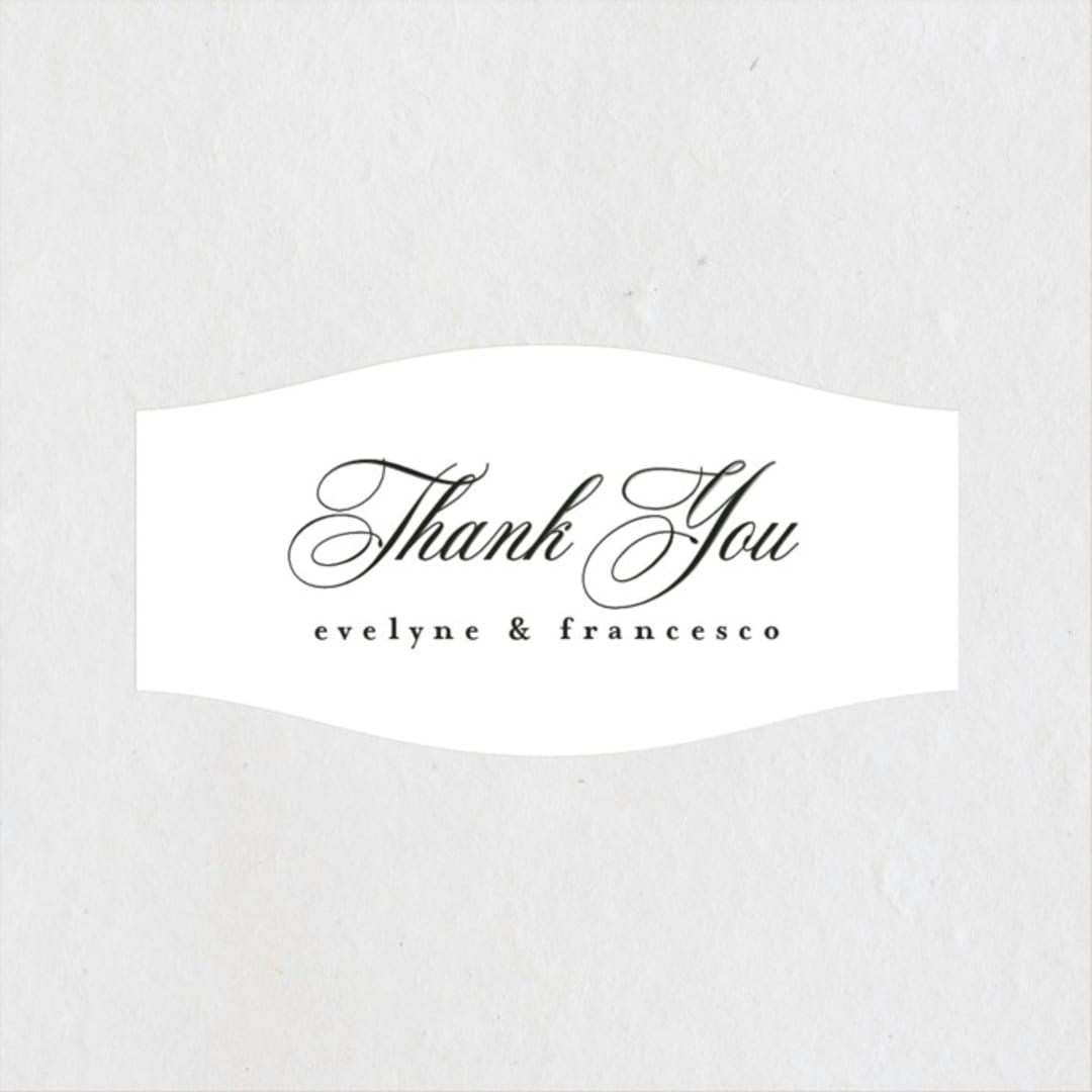 "Blancmange" - Wedding Favor Stickers in Frost by chocomocacino - Front