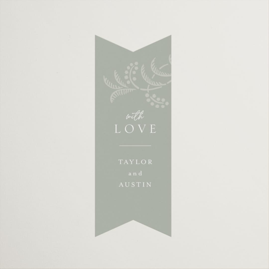 "Riviera" - Wedding Favor Stickers in Willow by Leia Matt - Front