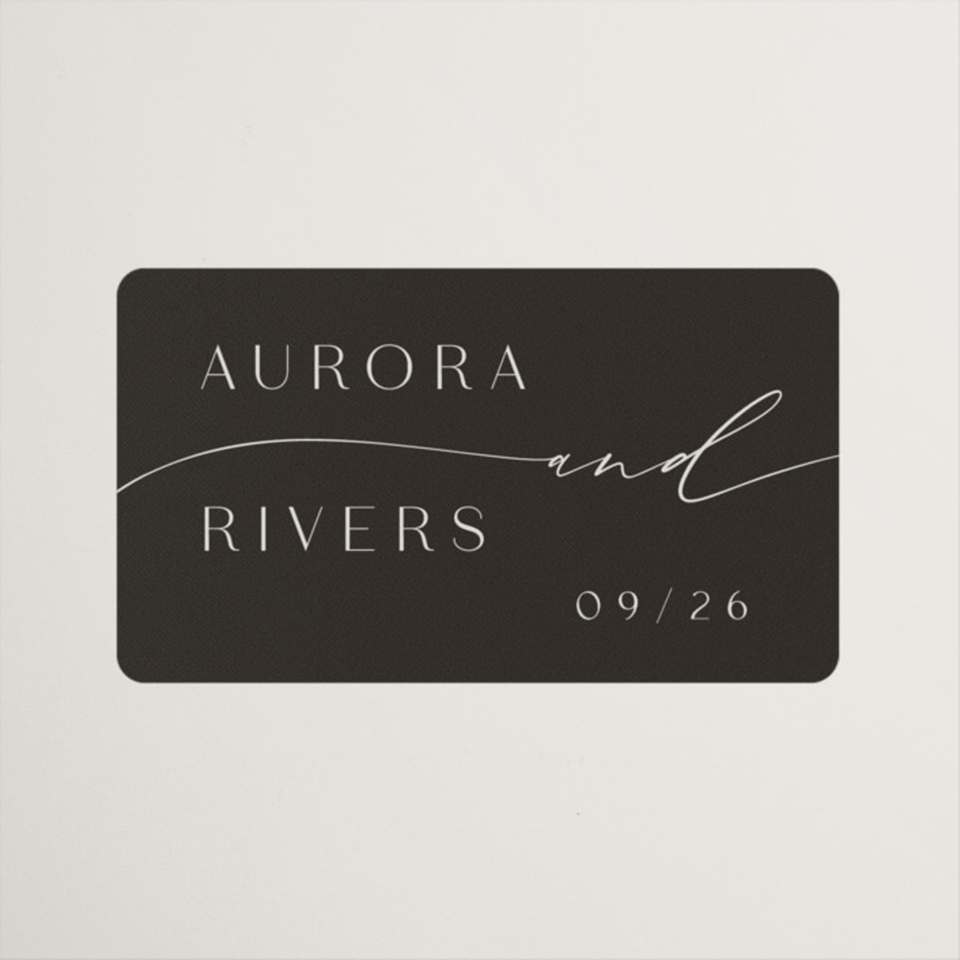 "gathering" - Wedding Favor Stickers in Smoke by Olivia Raufman - Front