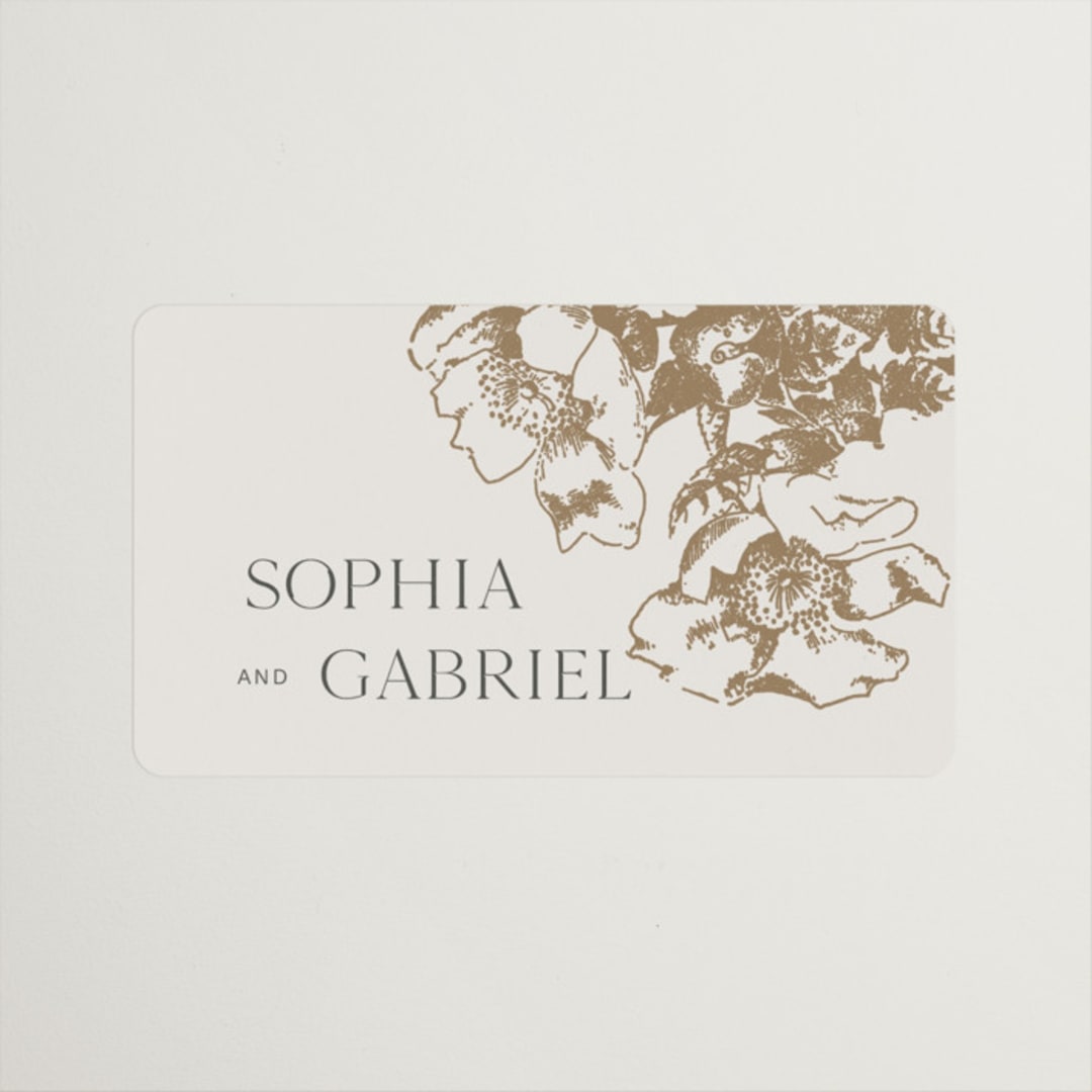 "mon amour" - Wedding Favor Stickers in Hope Floats by Design Lotus - Front