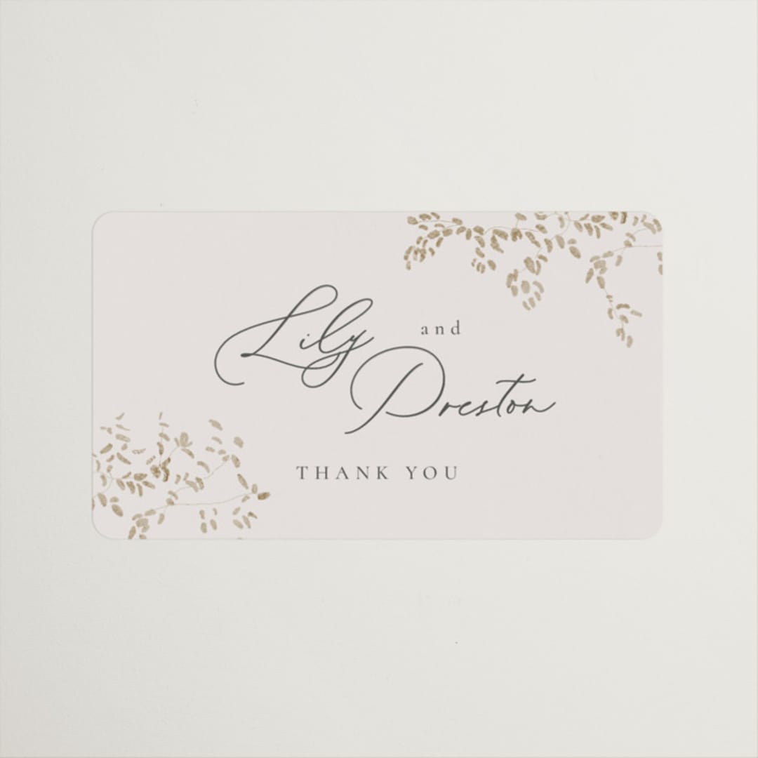 "forever and a day" - Wedding Favor Stickers in Luxe Neutral by Design Lotus - Front