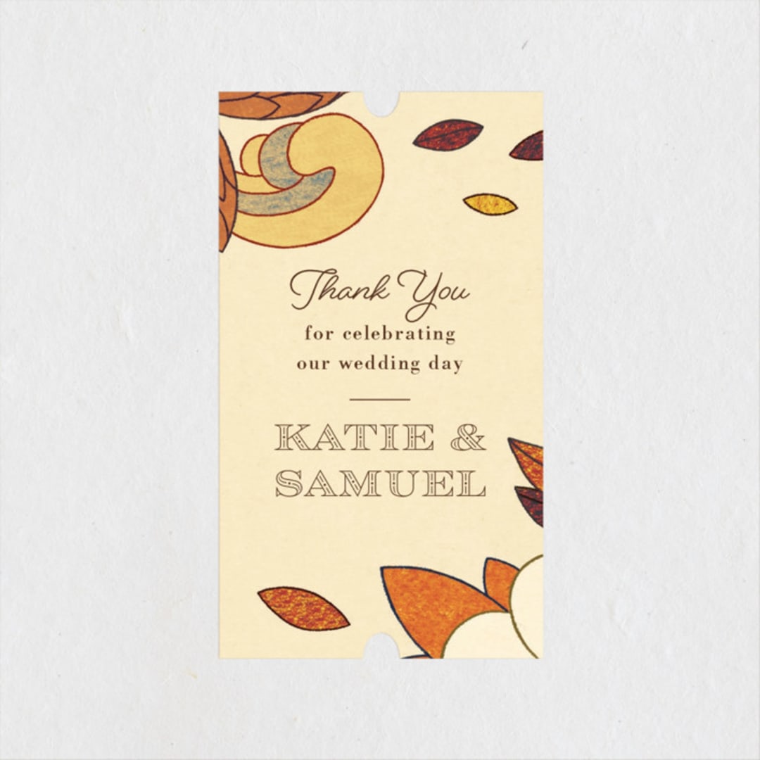 "Nouveau Love" - Wedding Favor Stickers in Umber by Morgan Ramberg - Front