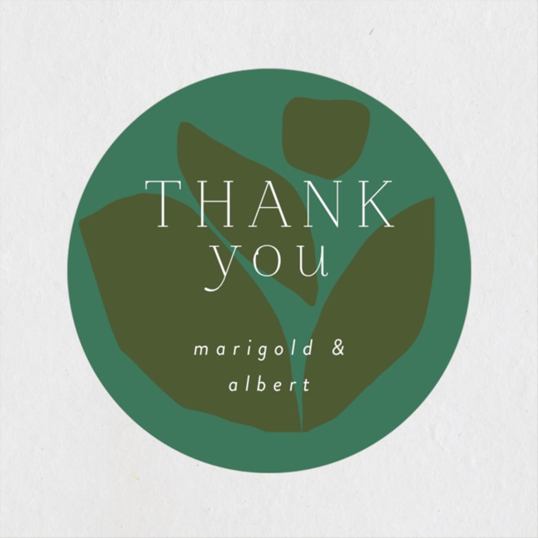 "botanica" - Wedding Favor Stickers in Jungle by Morgan Kendall - Front
