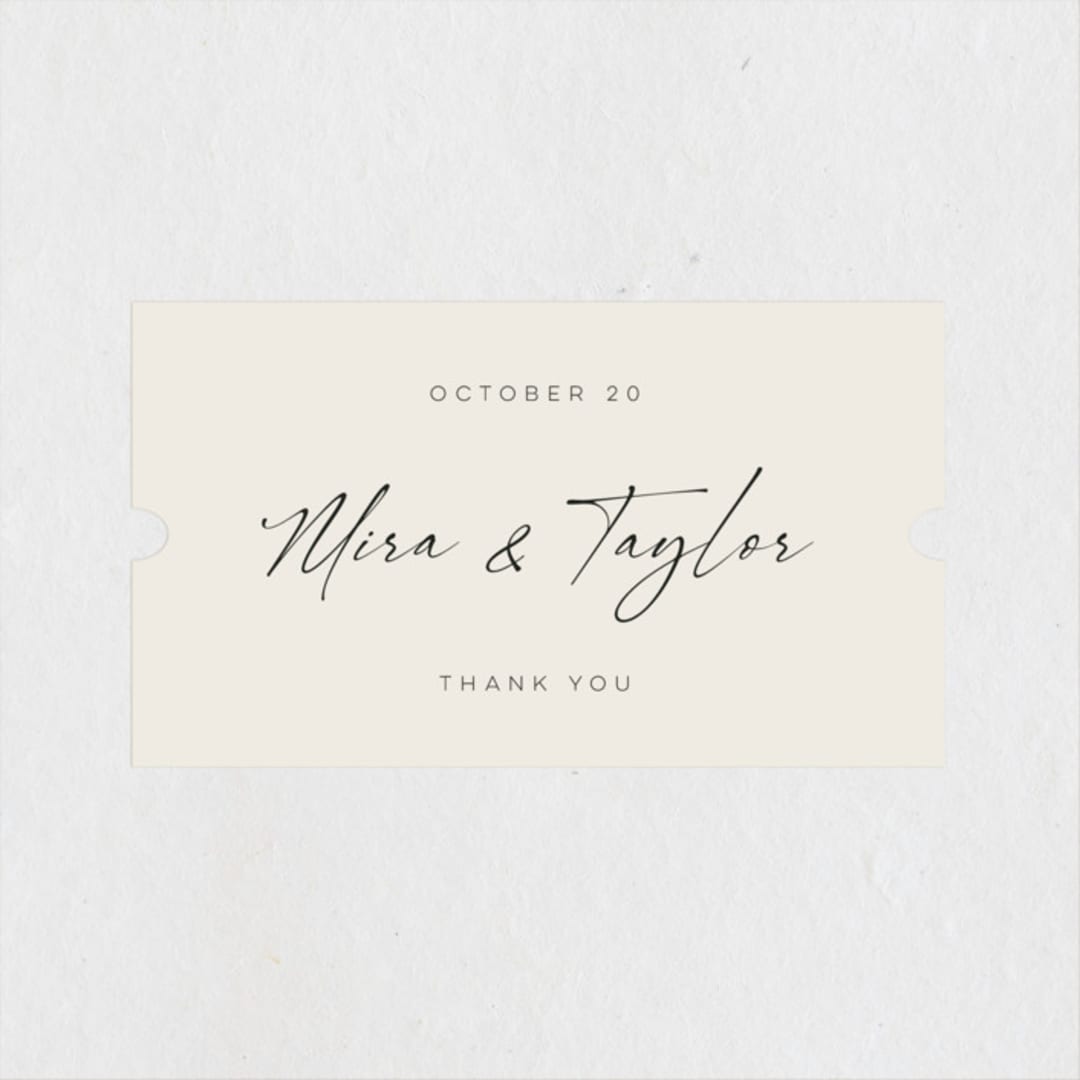 "Modernline" - Wedding Favor Stickers in Cotton by April Astudillo - Front