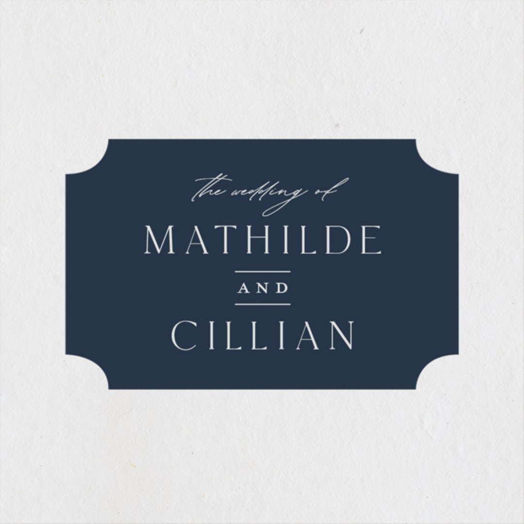 "Georgetown" - Wedding Favor Stickers in Oxford by Stacey Meacham - Front