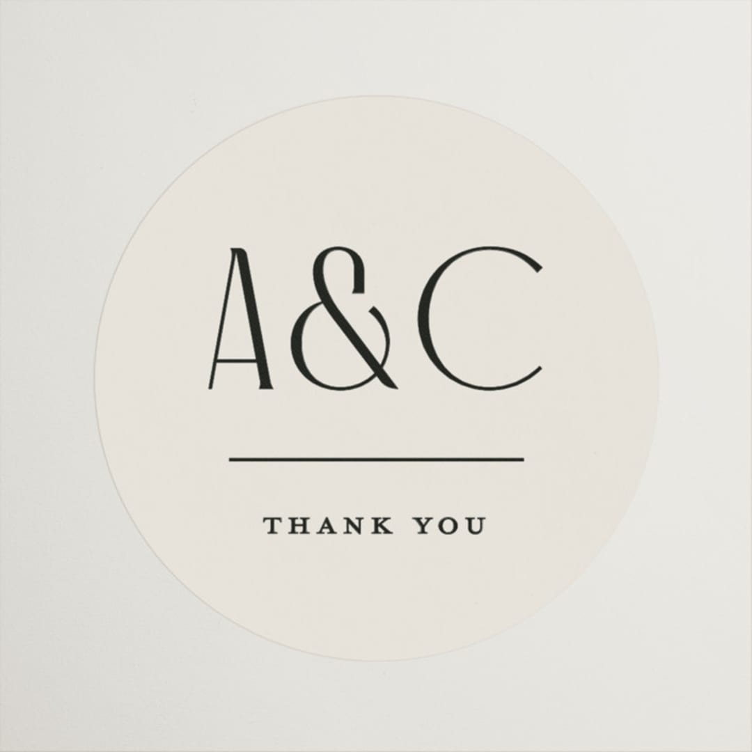 "All Type" - Wedding Favor Stickers in Daydream by Pixel and Hank - Front