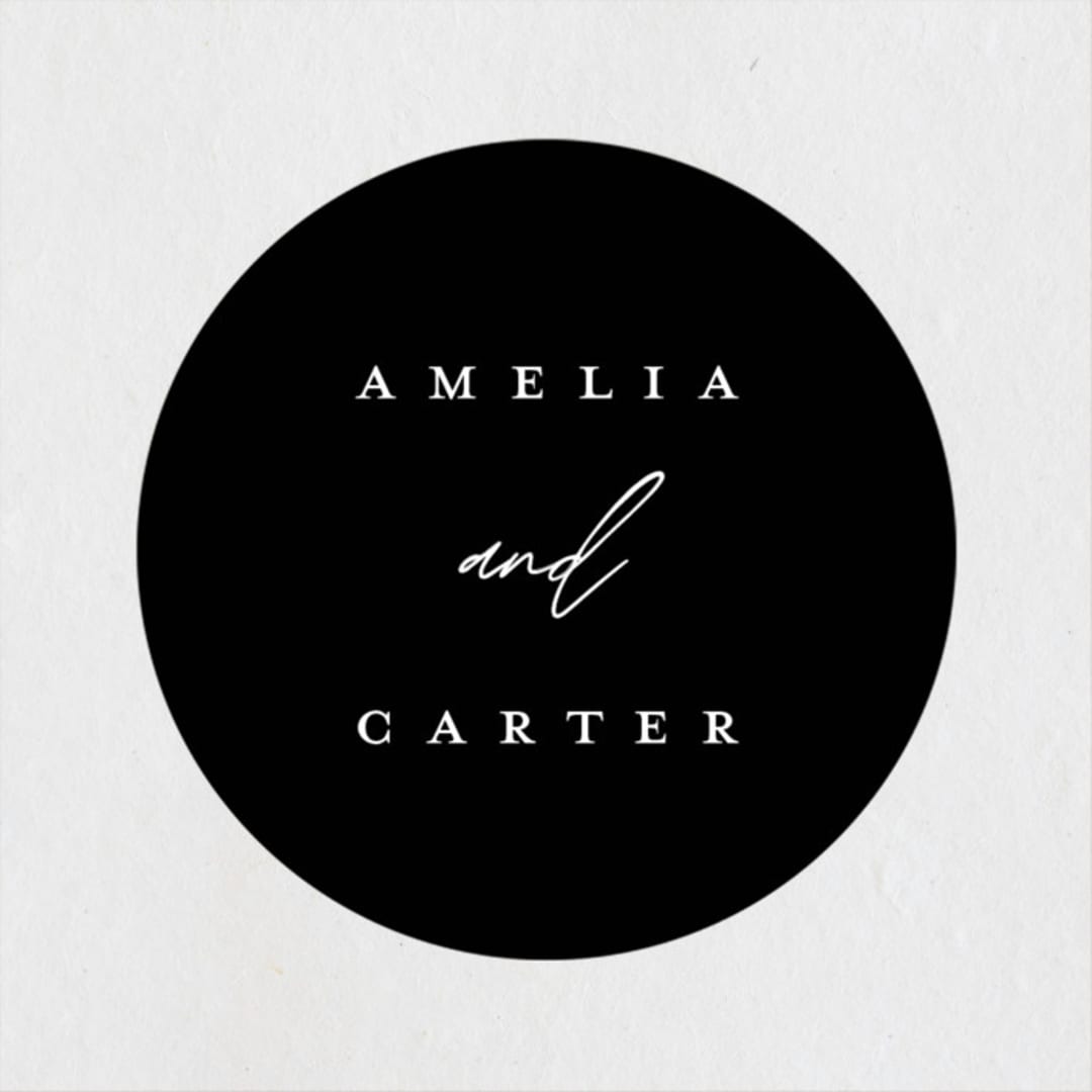 "Slate" - Wedding Favor Stickers in Bridal Veil by Up Up Creative - Front