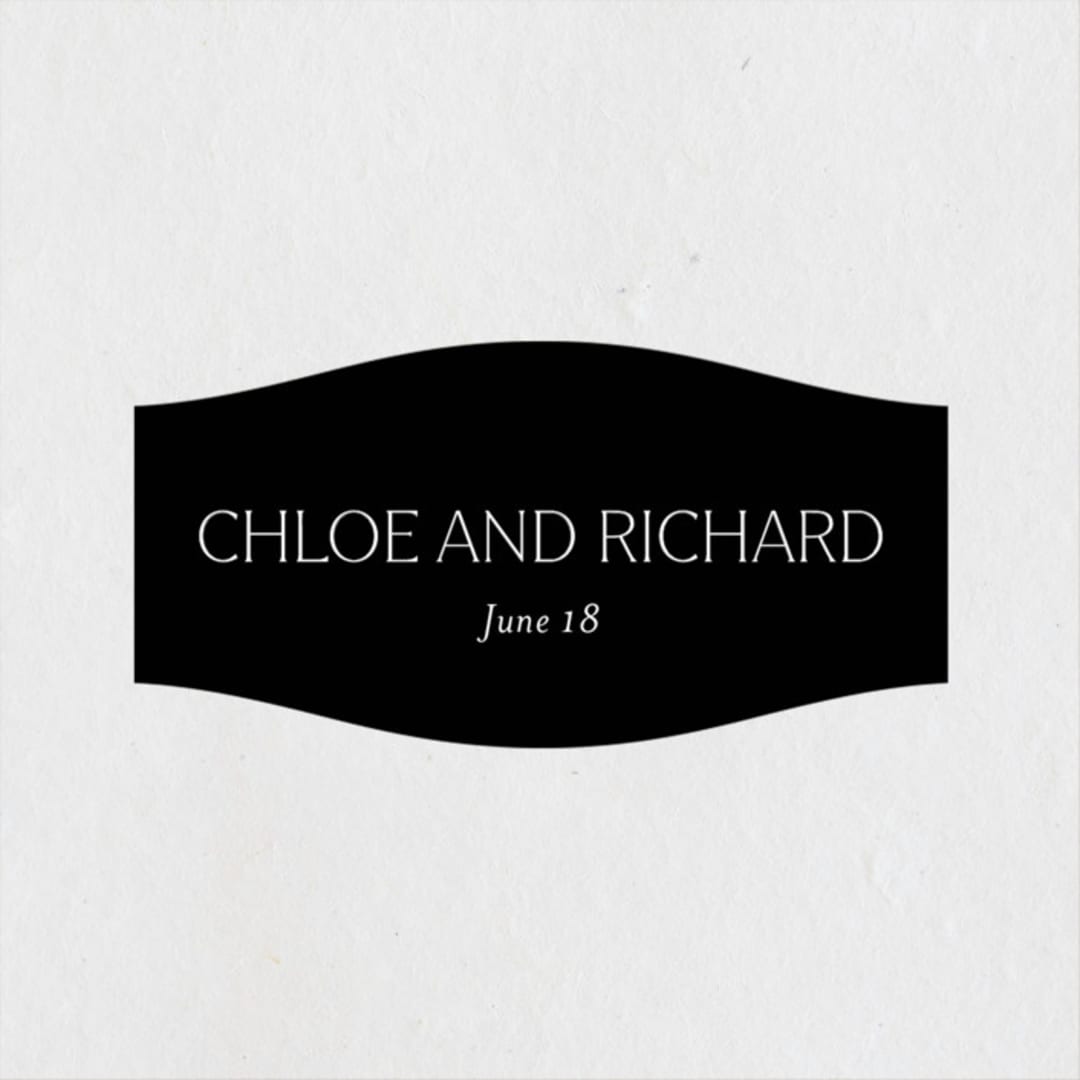 "Boutique" - Wedding Favor Stickers in Noir by Eric Clegg - Front