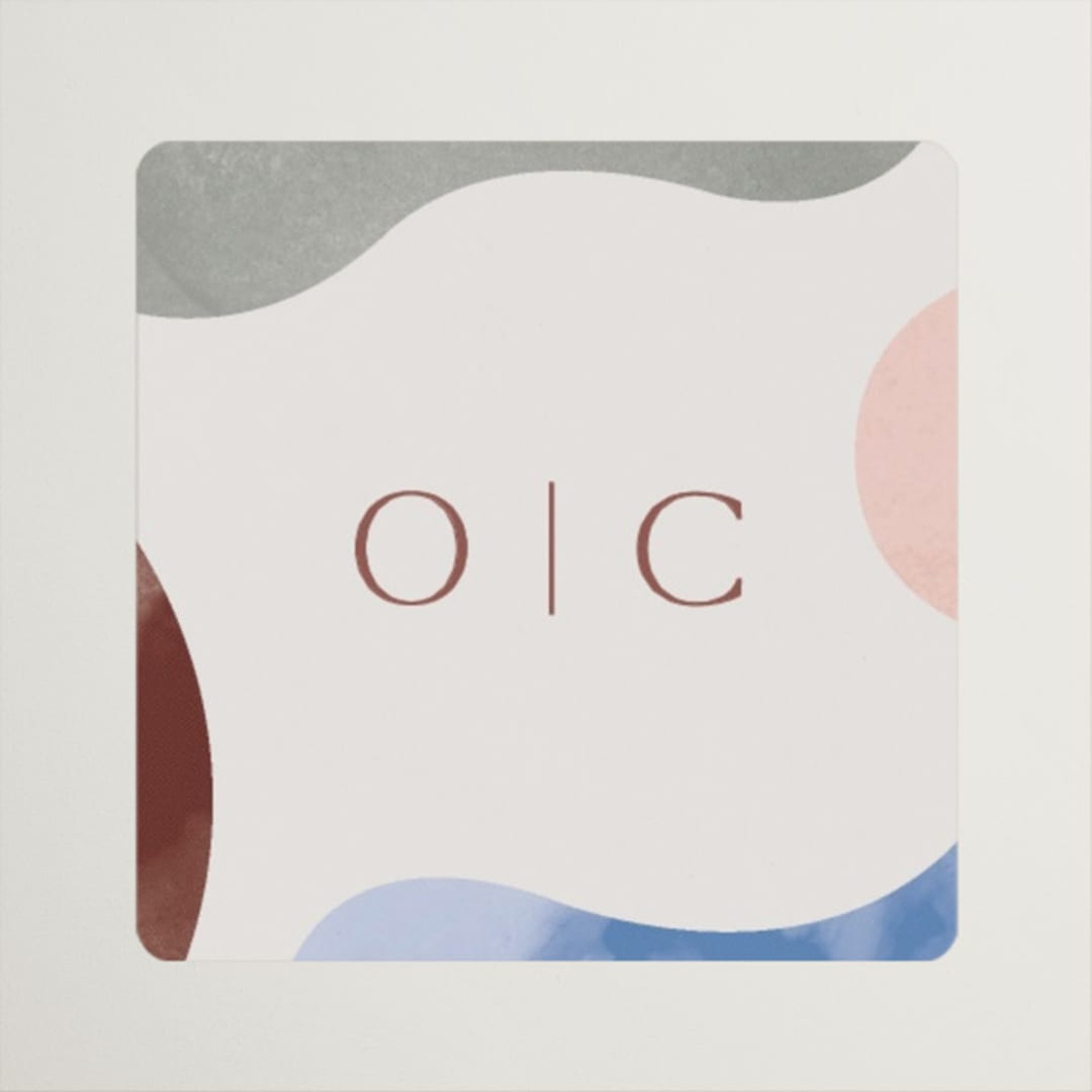 "Deconstruct" - Wedding Favor Stickers in Coastal by Pixel and Hank - Front