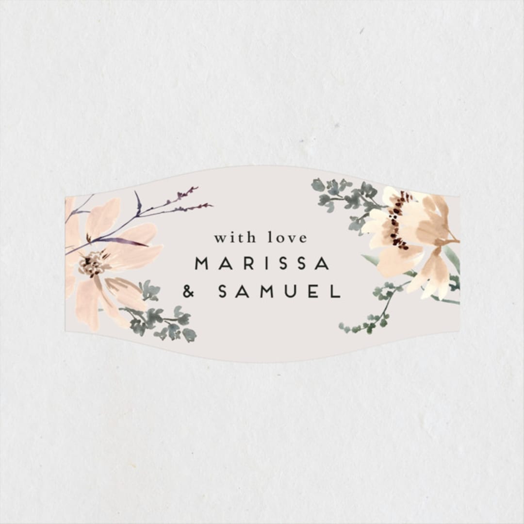 "Sonnet" - Wedding Favor Stickers in Almond by Petra Kern - Front