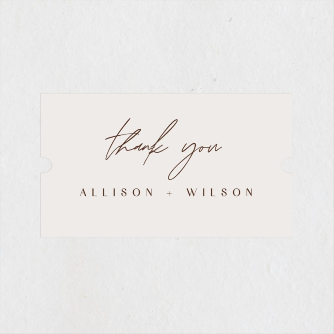 "Love Note" - Wedding Favor Stickers in Ecru by AK Graphics - Front